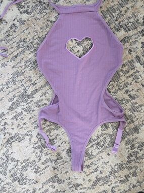 Koruraclub Heart Bodysuit NWT Lavwnder